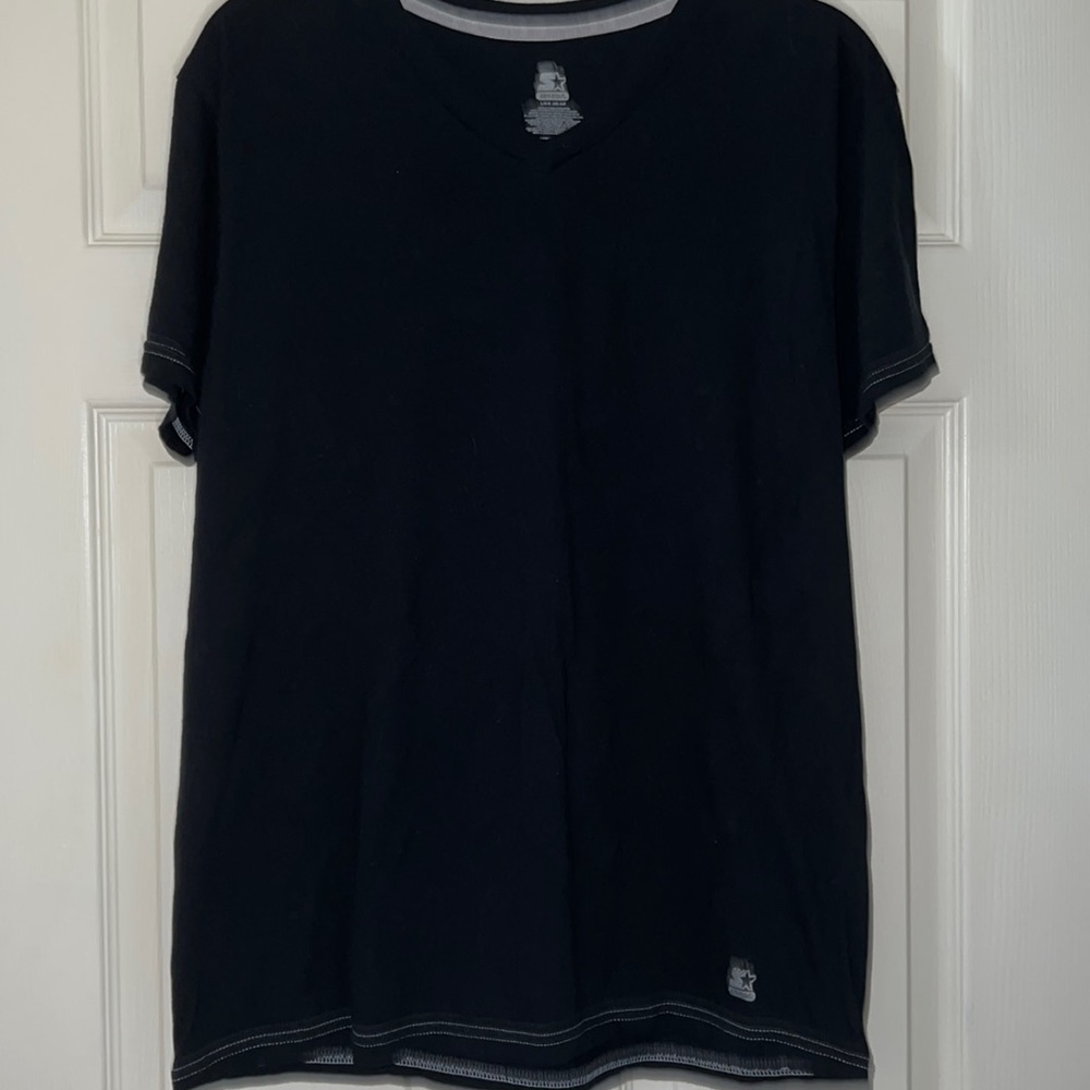 Starter Dri Star Black Vneck Tee